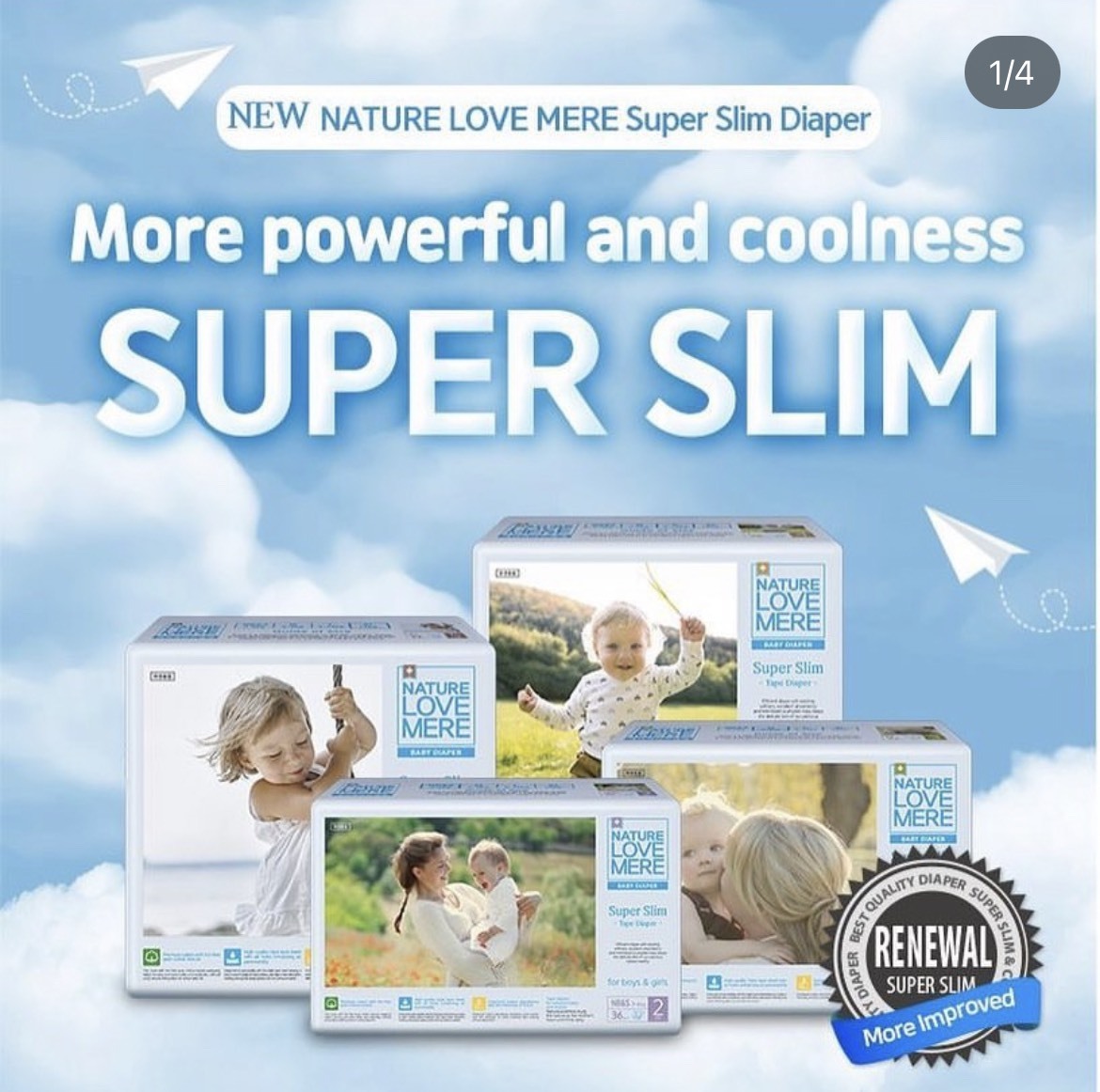 Bỉm Natural Love Mere Hàn Quốc - dòng Super Slim
