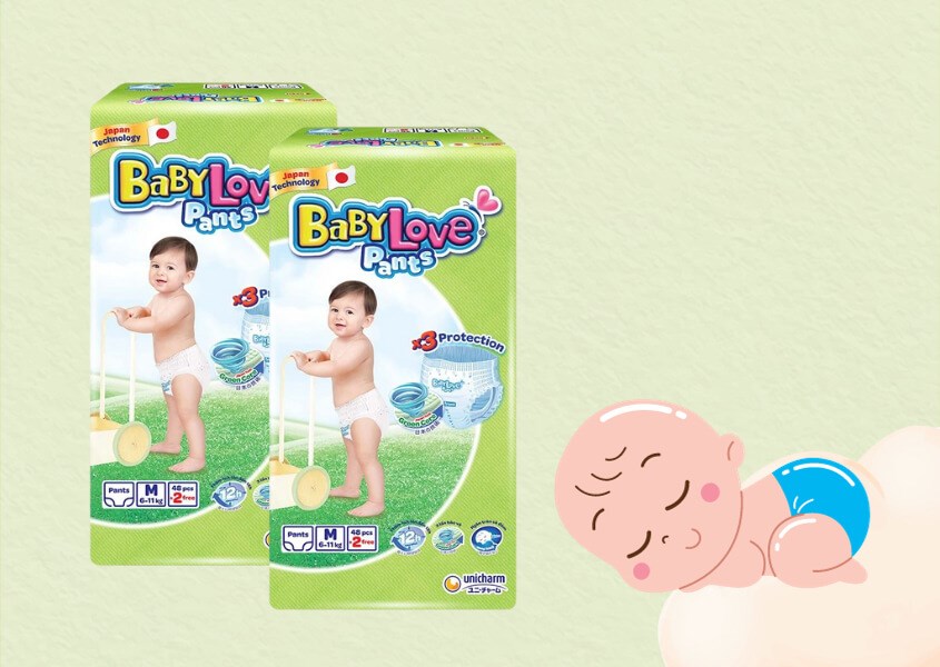 Bỉm Baby Love thương hiệu Nhật cho bé