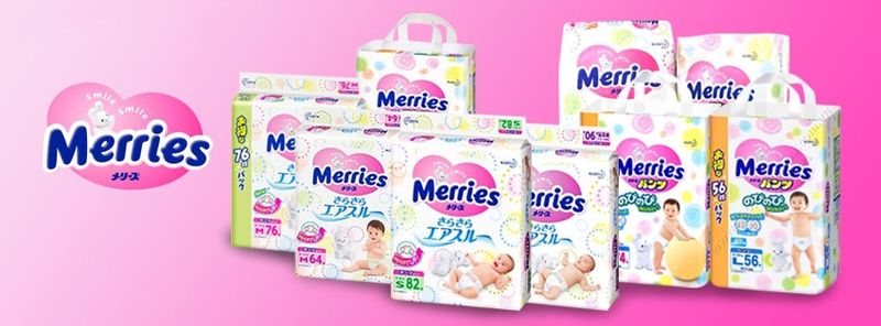 Tã bỉm Merries - thương hiệu Nhật Bản