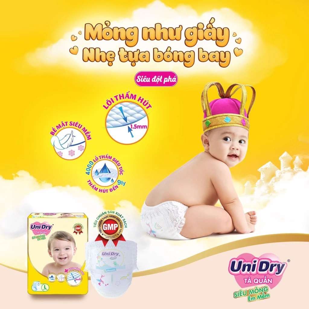 Tã quần Unidry siêu mỏng siêu êm