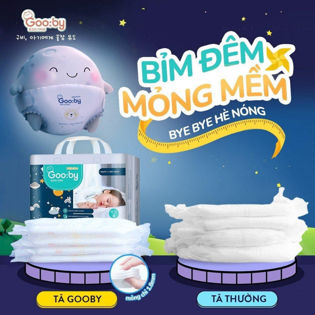 Bỉm Gooby siêu mỏng chỉ 1.8mm