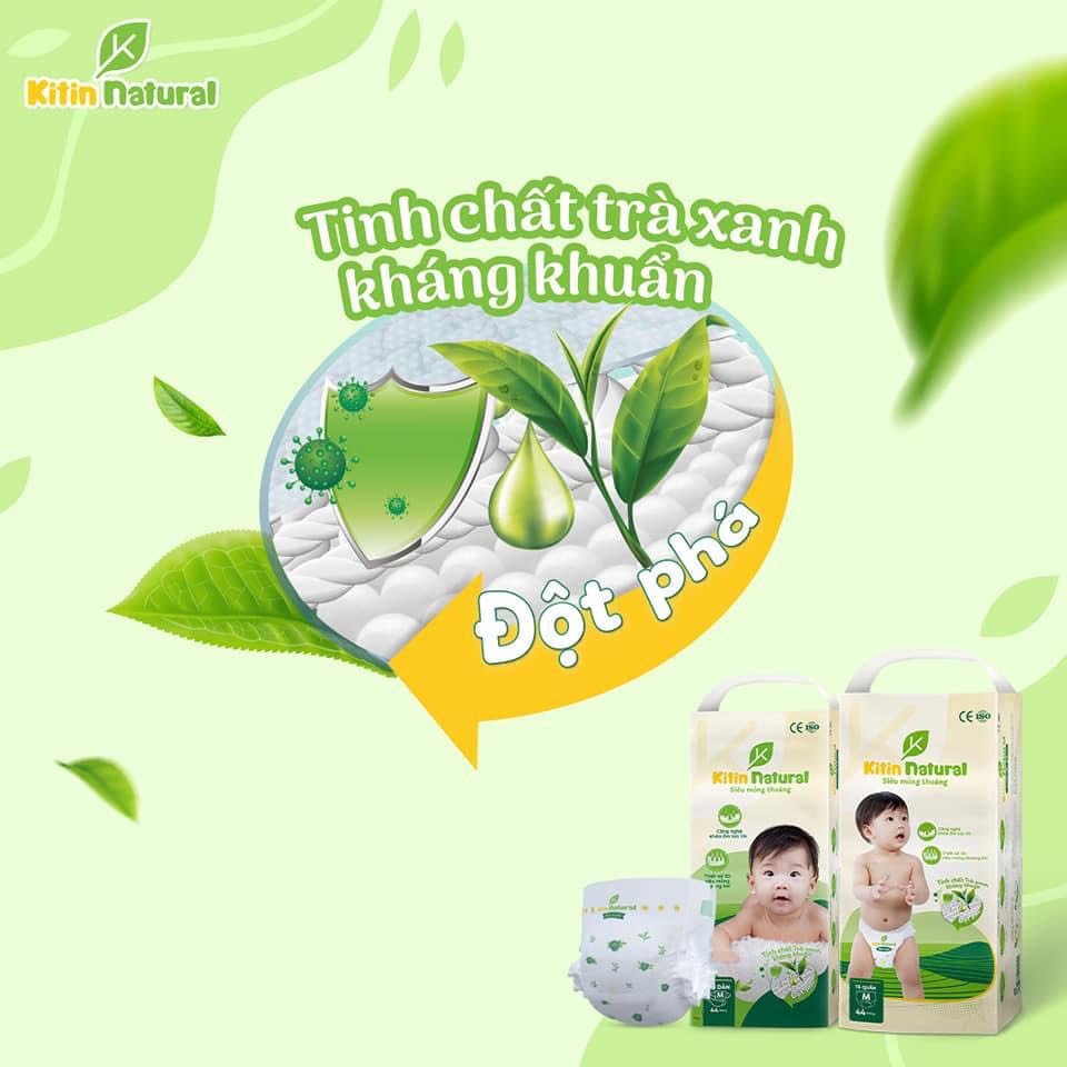 Bỉm Kitin Natural đột phá với tinh chất trà xanh kháng khuẩn