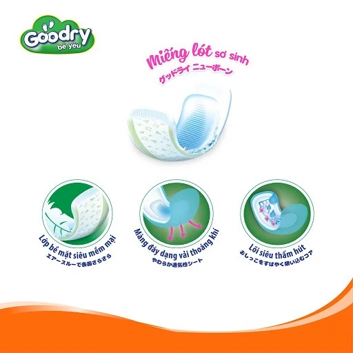 Miếng lót sơ sinh Goodry